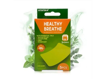 Healthy Breathe Inhaler Patch — Peppermint Eucalyptus Pine & Rosemary Essential Oils Easy Breathing & Cold Prevention
