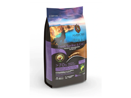 Ambrosia mediterranean Fresh sardine & cod senior sterilized 1 5kg