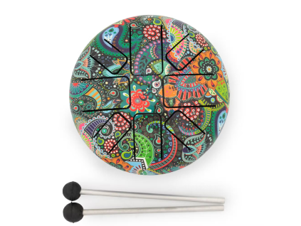 Low Med Hapi Drum Mandala Leaf 14x7cm
