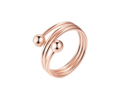 Magnetic copper health ring with beads 1pc