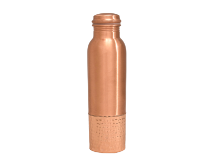 Boca za vodu od čiste bakra s kovanim rubom na dnu, ± 950 ml