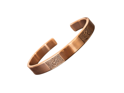 Copper bracelet with Om symbol 1pc