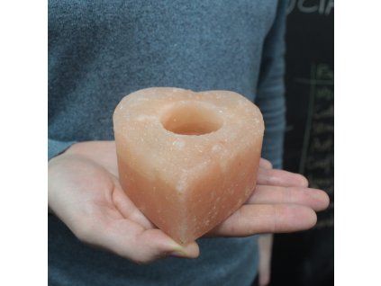 Himalayan Salt Candle Holder - HEART 1pc