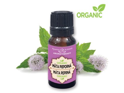 Altevita ORGANIC MENTĂ PIPERITĂ - PEPPERMINT - Ulei dezinfectant și de prospețime 10ml