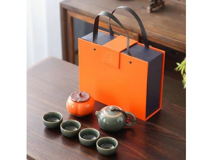 cajovy set oranzovy kufrik