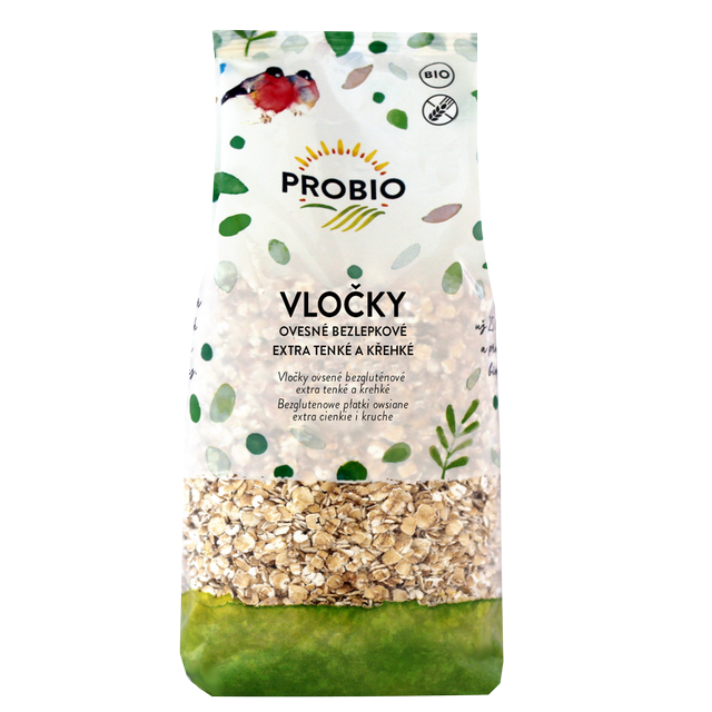 PROBIO BIO Vločky ovsené bezlepkové extra tenké a krehké 500 g