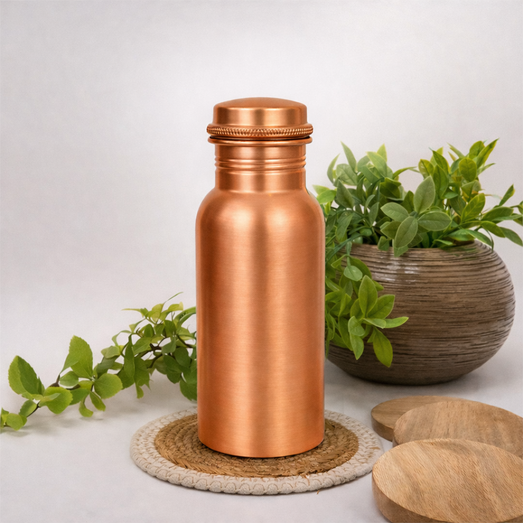 Matná fľaša na vodu z čistej medi ± 500 ml/230 g