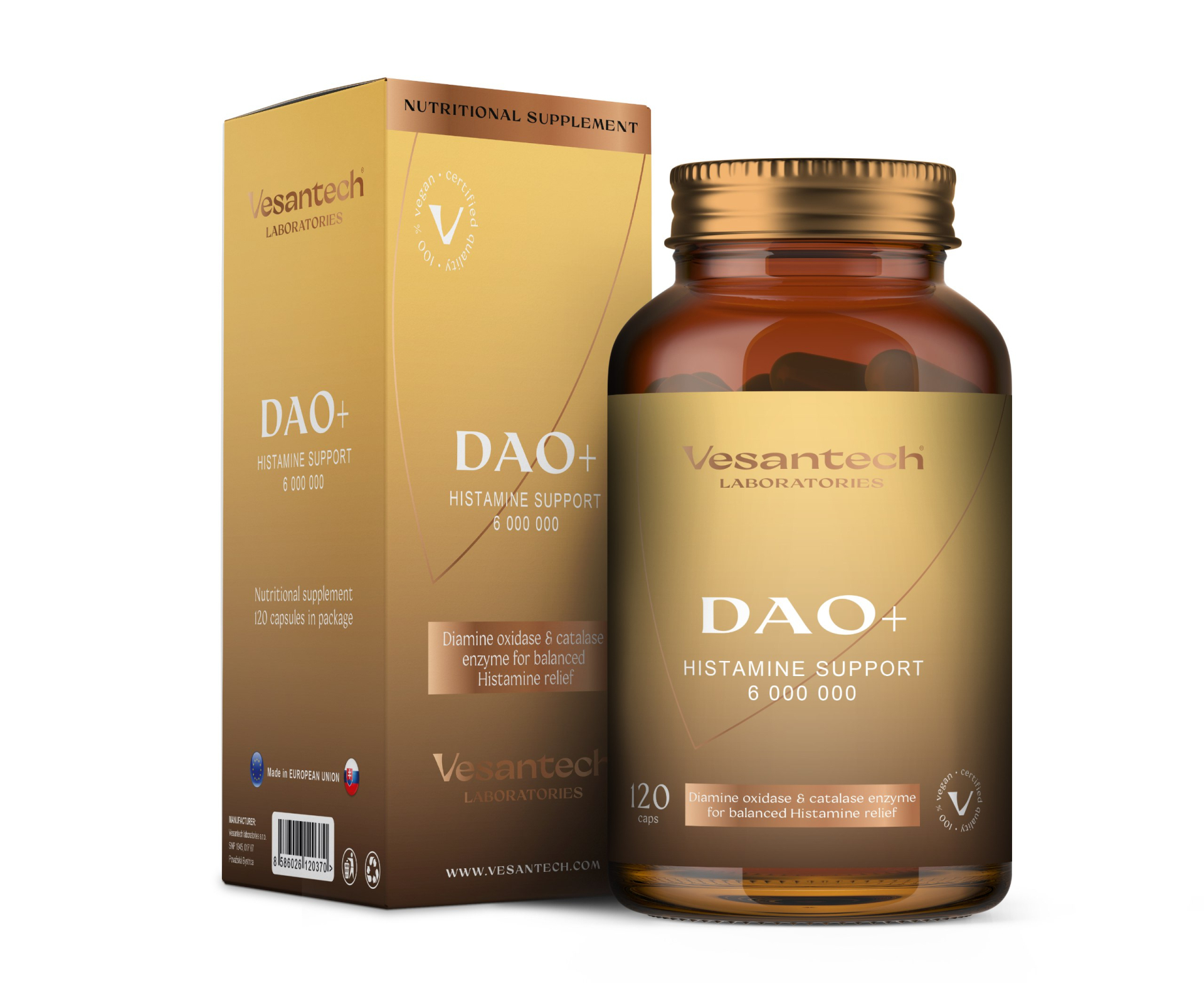 Vesantech Diaminooxidáza DAO 6 000 000 HDU, 120 kapsúl