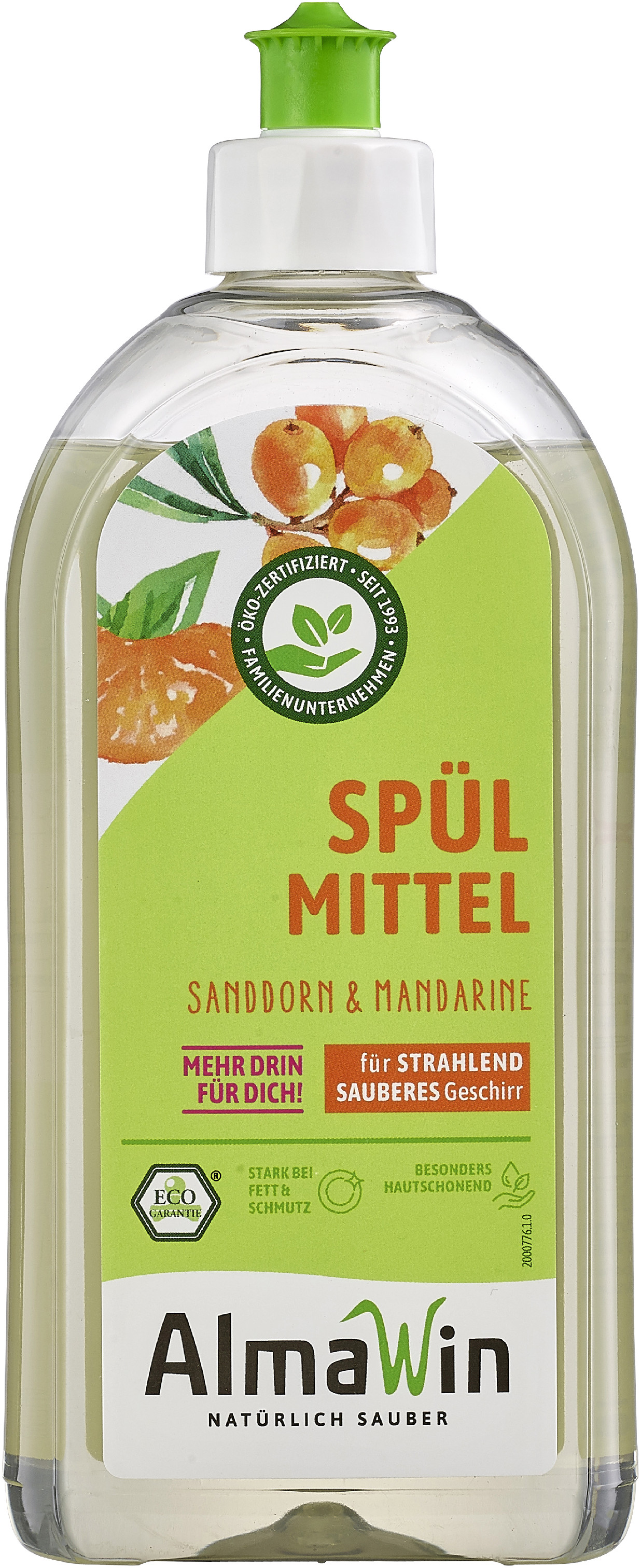 Almawin Tekutý prostriedok na riad RAKYTNÍK + MANDARINKA 500 ml