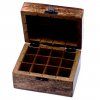 MANGO WOOD FLORAL BOX FOR ESSENTIAL OILS 12pcs