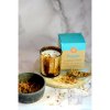 9077 arome organicka vykurovacia sviecka 200g v skle so zlatou foliou frankincense myrrh 1ks