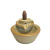 Backflow Incense Holder Ceramic Old Rice Mill 10cm Porte encens Artisanat Porte Encens Backflowab