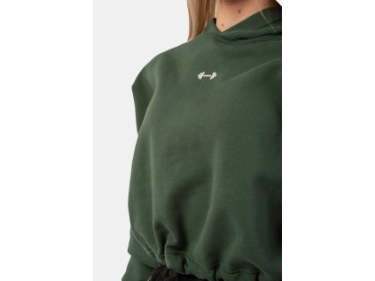 Voľná crop mikina s kapucňou Iconic 421