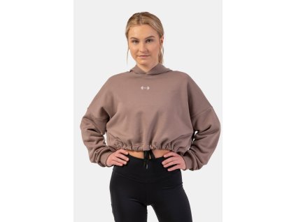 Voľná crop mikina s kapucňou Iconic 421