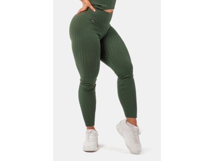 Rebrované high-waist legíny z organickej bavlny 405
