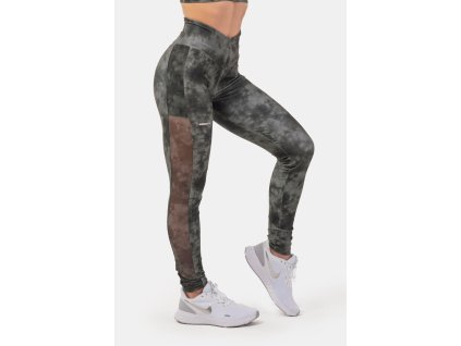 Zelené eko legíny Breathe so sieťkou 400