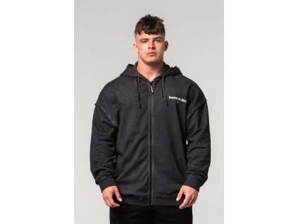 Washed-off mikina na zips GYM BRO 362