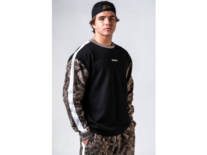 Relaxed fit mikina POWER 903 light brown camo NEBBIA