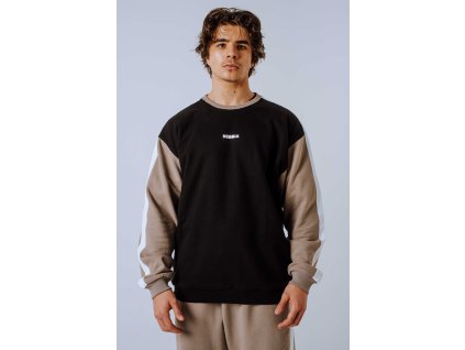 Relaxed fit mikina POWER 903 light brown ash NEBBIA