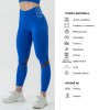 Fit activewear legíny na cvičenie s vysokým pásom 443 modrá NEBBIA