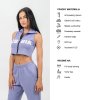 Crop mikina bez rukávov Muscle mommy 258