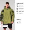 Washed-off oversized mikina s kapucňou NO BS 371 zelená NEBBIA