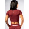 Seamless crop top s krátkym rukávom POWER 891 red NEBBIA