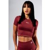Seamless crop top s krátkym rukávom POWER 891 red NEBBIA
