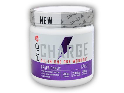PhD Nutrition Charge Pre-Workout 300g (Varianta blue gummy bear)