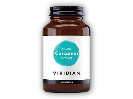 Viridian Curcumin Extract 250mg 60 kapslí Organic + šťavnatá tyčinka ZDARMA