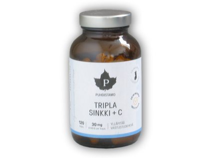 Puhdistamo Triple Zinc 25mg + Vitamin C 120 kapslí