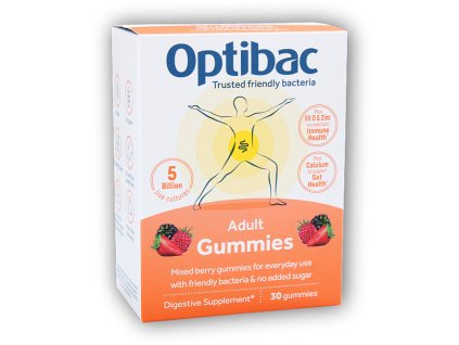 Optibac Gut Health 30 gummies (Želé s probiotiky pro dospělé)