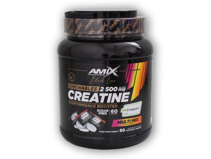 Amix Black Line Black Line Creatine Creapure 2500mg 60 Chewable Tabs Zero Sugar Multi