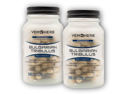 VemoHerb 2x VemoHerb Bulgarian Tribulus 90 kapslí + šťavnatá tyčinka ZDARMA