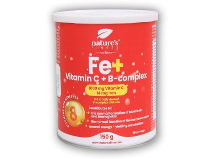 Nature´s Finest Železo + Vitamin C + B-Complex 150g