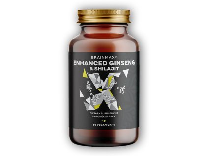 BrainMax Enhanced Ginseng & Shilajit 60 rostlinných kapslí