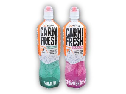 Extrifit Carnifresh Sparkling Caffein free 850ml (Varianta jahoda máta)