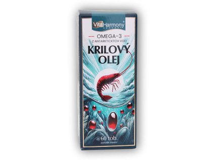 VitaHarmony Omega 3 Krilový olej 60 tobolek krill oil