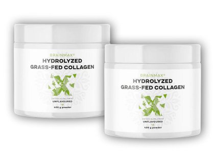 BrainMax 2x Hydrolyzovaný Grassfed Collagen 400g + šťavnatá tyčinka ZDARMA