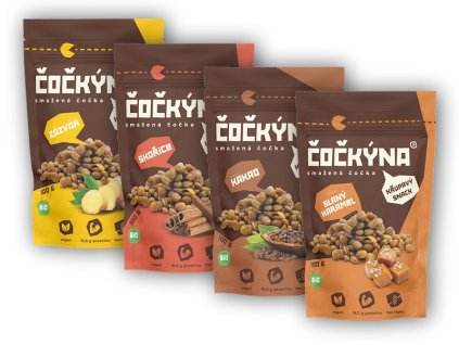 Čočkýna Smažená Čočka BIO 100g SLADKÁ (Varianta slaný karamel)