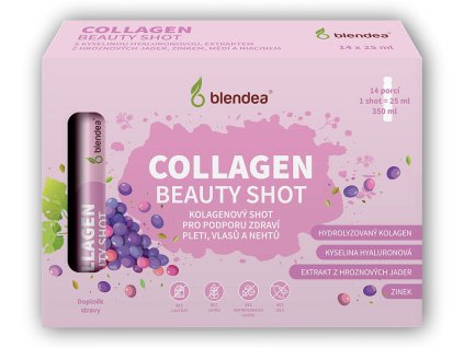 Blendea Collagen Beauty Shot s kyselinou hyaluronovou a zinkem 14 x 25ml
