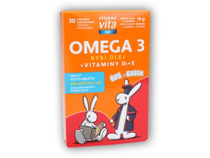 Maxivita Maxi Vita Kids Omega 3+vit. D a E 30tbl (Varianta tutti-frutti)