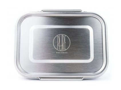 BrainMax Pure Nerezový svačinový box se sponou 1,6l