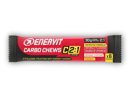 Enervit Carbo Chews C2:1 34g 6 želatinek (Varianta pomeranč)