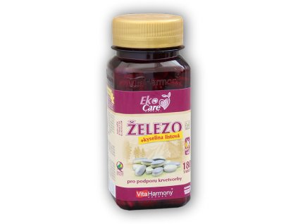 VitaHarmony Železo 20mg s kyselinou listovou 180 tablet