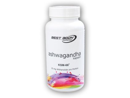 Best Body Nutrition Ashwagandha KSM-66 60 kapslí 25mg withanolide