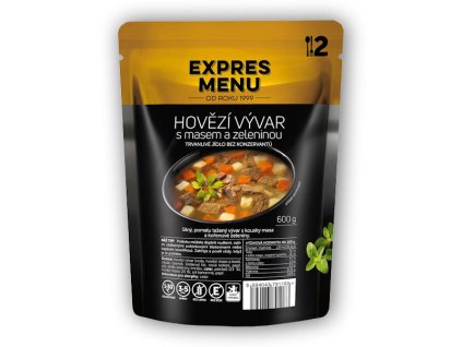 Expres Menu Hovězí vývar s masem a zeleninou 600g