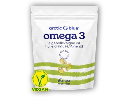 Arctic blue Vegan Omega 3 Algae 90 kapslí (420mg DHA & 140mg EPA)