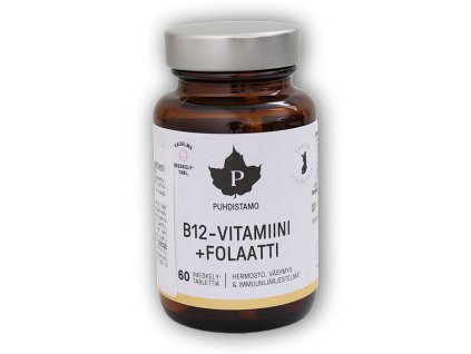 Puhdistamo Vitamin B12 Folate 60 pastilek malina