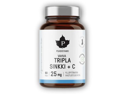 Puhdistamo Triple Zinc 25mg + Vitamin C 60 kapslí